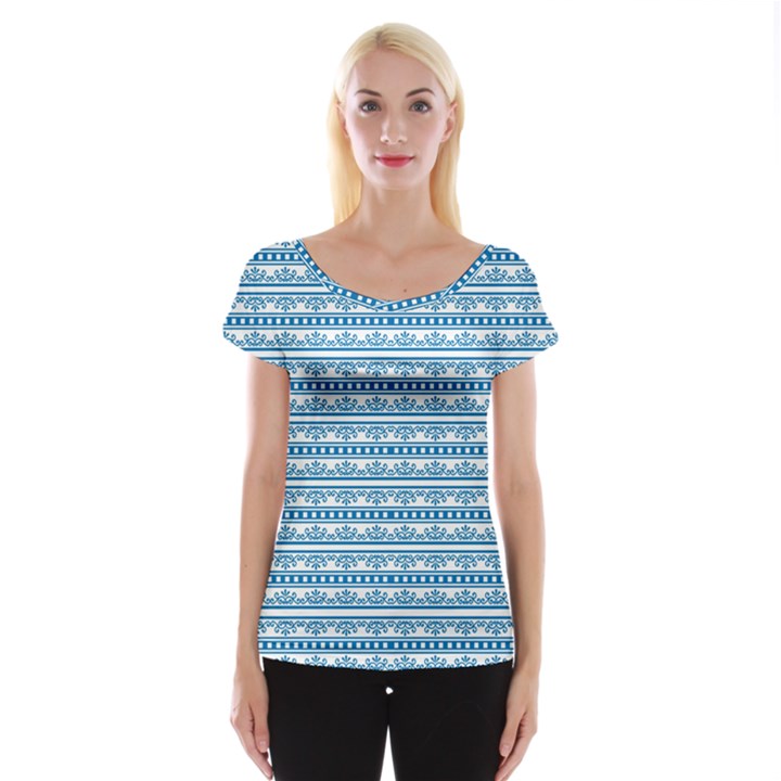 Pattern Women s Cap Sleeve Top