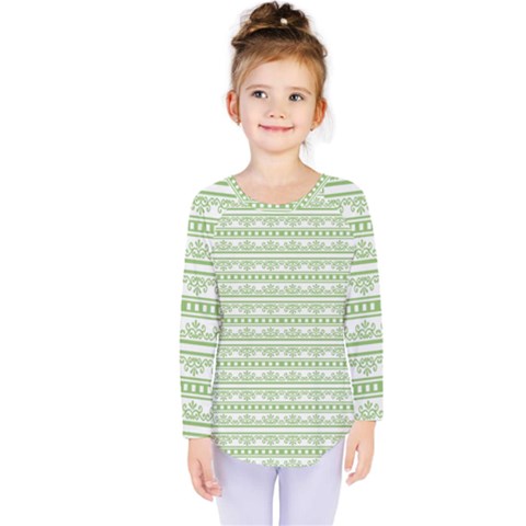 Pattern Kids  Long Sleeve Tee by Valentinaart