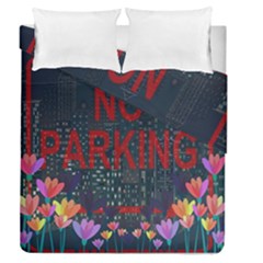 No Parking  Duvet Cover Double Side (queen Size) by Valentinaart