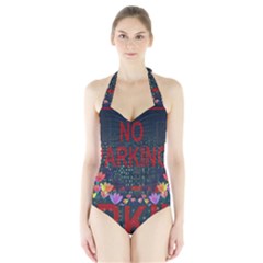 No Parking  Halter Swimsuit by Valentinaart