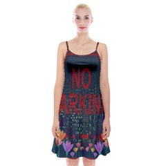 No Parking  Spaghetti Strap Velvet Dress