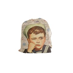 Little Sailor  Drawstring Pouches (small)  by Valentinaart