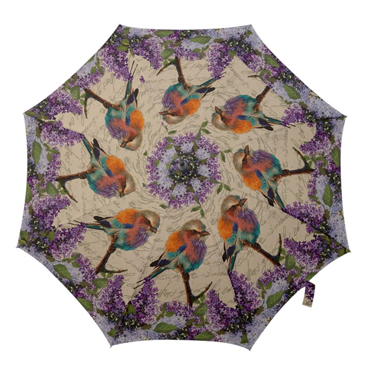 Vintage bird and lilac Hook Handle Umbrellas (Medium)