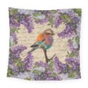 Vintage bird and lilac Square Tapestry (Large) View1