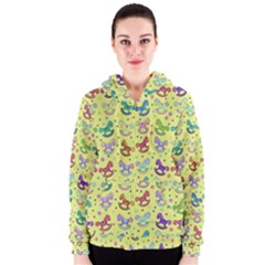 Toys Pattern Women s Zipper Hoodie by Valentinaart