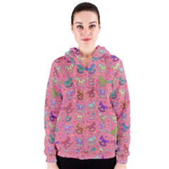 Toys Pattern Women s Zipper Hoodie by Valentinaart