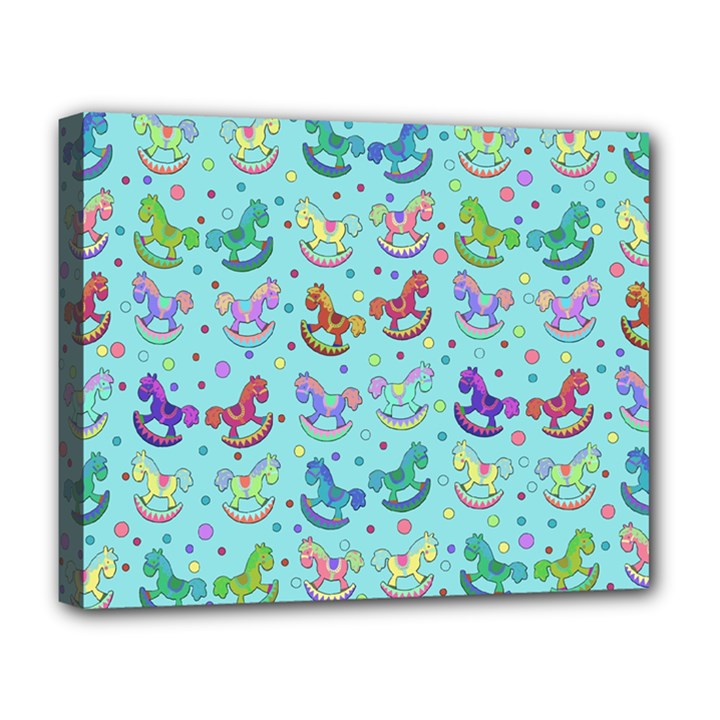 Toys pattern Deluxe Canvas 20  x 16  