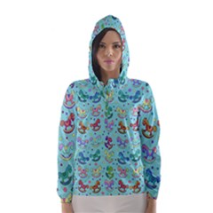 Toys Pattern Hooded Wind Breaker (women) by Valentinaart