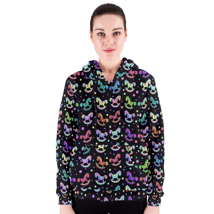 Toys pattern Women s Zipper Hoodie