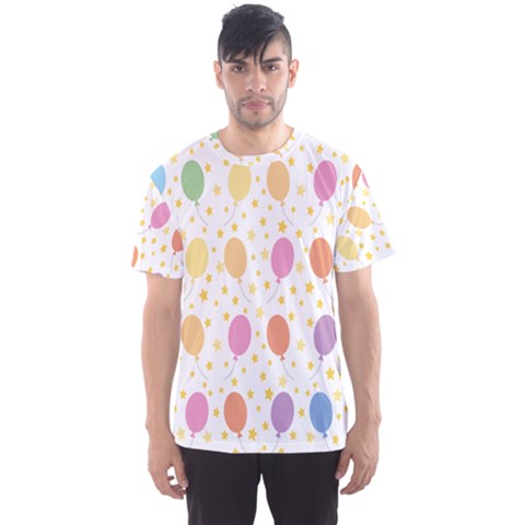 Balloon Star Rainbow Men s Sport Mesh Tee by Mariart