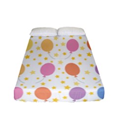 Balloon Star Rainbow Fitted Sheet (full/ Double Size) by Mariart