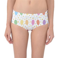 Balloon Star Rainbow Mid-waist Bikini Bottoms by Mariart