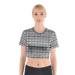 Pattern Cotton Crop Top by Valentinaart