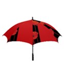 Flower Floral Red Back Sakura Golf Umbrellas View3