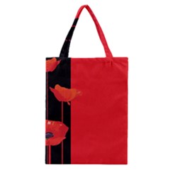 Flower Floral Red Back Sakura Classic Tote Bag by Mariart