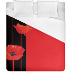 Flower Floral Red Back Sakura Duvet Cover (california King Size) by Mariart