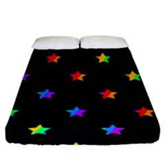 Stars Pattern Fitted Sheet (queen Size) by Valentinaart