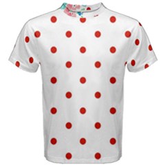 Flower Floral Polka Dot Orange Men s Cotton Tee by Mariart