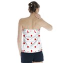 Flower Floral Polka Dot Orange Strapless Top View2