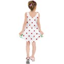 Flower Floral Polka Dot Orange Kids  Sleeveless Dress View2