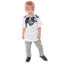 Batik Rain Black Flower Spot Kids  Raglan Tee View1