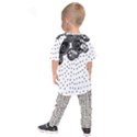 Batik Rain Black Flower Spot Kids  Raglan Tee View2