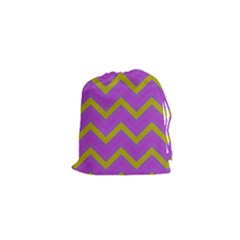 Zig Zags Pattern Drawstring Pouches (xs)  by Valentinaart