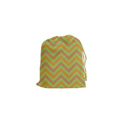 Zig Zags Pattern Drawstring Pouches (xs)  by Valentinaart