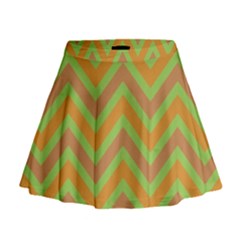 Zig Zags Pattern Mini Flare Skirt by Valentinaart