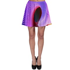 Digital Art Spirals Wave Waves Chevron Red Purple Blue Pink Skater Skirt by Mariart