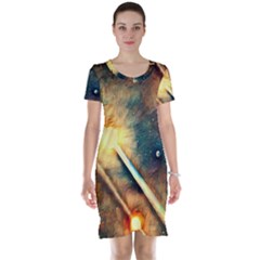 Light Space Short Sleeve Nightdress by DeneWestUK