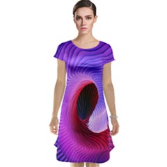 Digital Art Spirals Wave Waves Chevron Red Purple Blue Pink Cap Sleeve Nightdress by Mariart