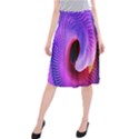 Digital Art Spirals Wave Waves Chevron Red Purple Blue Pink Midi Beach Skirt View1