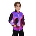 Digital Art Spirals Wave Waves Chevron Red Purple Blue Pink Wind Breaker (Kids) View1