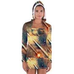 Light Space Women s Long Sleeve Hooded T-shirt