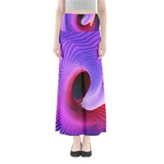 Digital Art Spirals Wave Waves Chevron Red Purple Blue Pink Maxi Skirts by Mariart