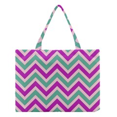 Zig Zags Pattern Medium Tote Bag by Valentinaart