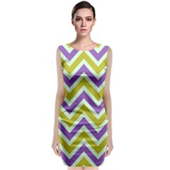 Zig Zags Pattern Classic Sleeveless Midi Dress by Valentinaart