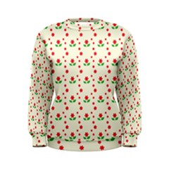 Flower Floral Sunflower Rose Star Red Green Women s Sweatshirt by Mariart