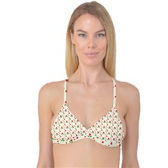 Flower Floral Sunflower Rose Star Red Green Reversible Tri Bikini Top by Mariart