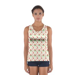 Flower Floral Sunflower Rose Star Red Green Women s Sport Tank Top  by Mariart