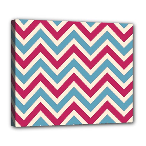 Zig Zags Pattern Deluxe Canvas 24  X 20   by Valentinaart