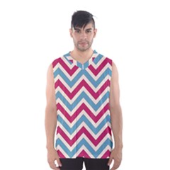 Zig Zags Pattern Men s Basketball Tank Top