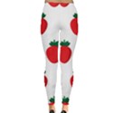 Fruit Strawberries Red Green Leggings  View2