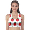 Fruit Strawberries Red Green Sports Bra View1