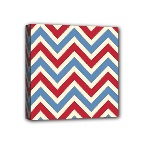 Zig Zags Pattern Mini Canvas 4  X 4 