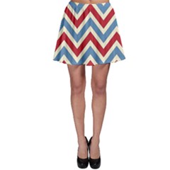 Zig Zags Pattern Skater Skirt by Valentinaart