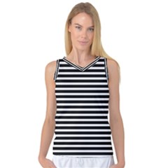 Horizontal Stripes Black Women s Basketball Tank Top by Mariart