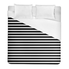 Horizontal Stripes Black Duvet Cover (full/ Double Size)