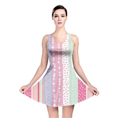 Heart Love Valentine Polka Dot Pink Blue Grey Purple Red Reversible Skater Dress by Mariart